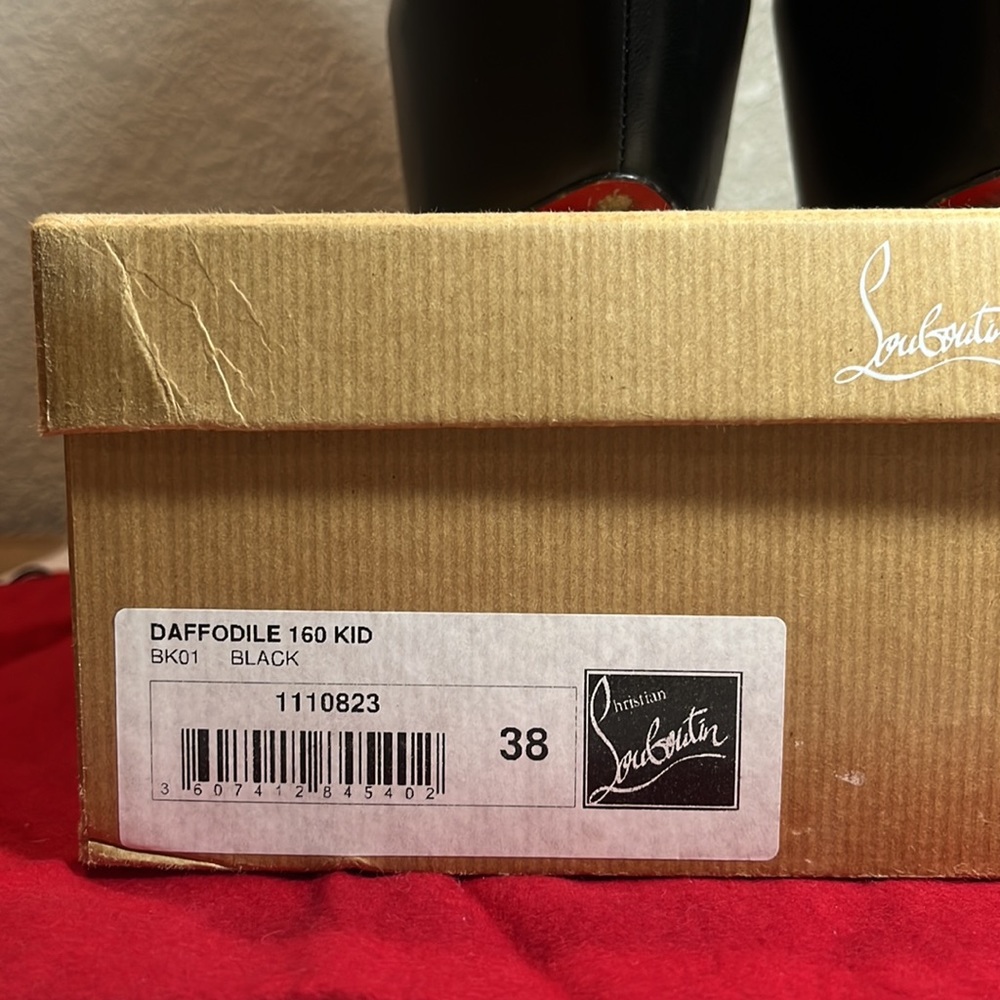 SOLD✨Christian Louboutin✨ Daffodile 160mm Kid Chunky Platform Pumps Size 38 - Picture 13 of 14